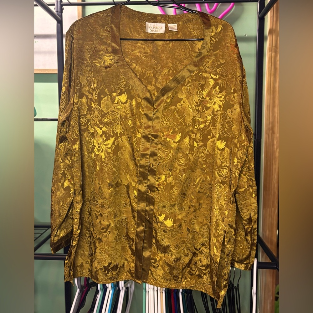 Victoria's Secret Gold Floral Blouse